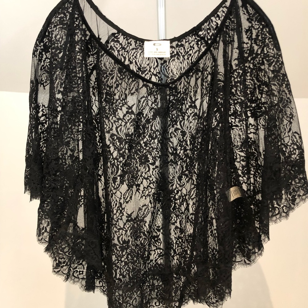 Lace poncho top